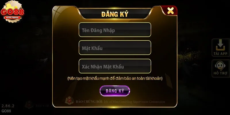 Tham gia đăng ký Go88 dễ dàng